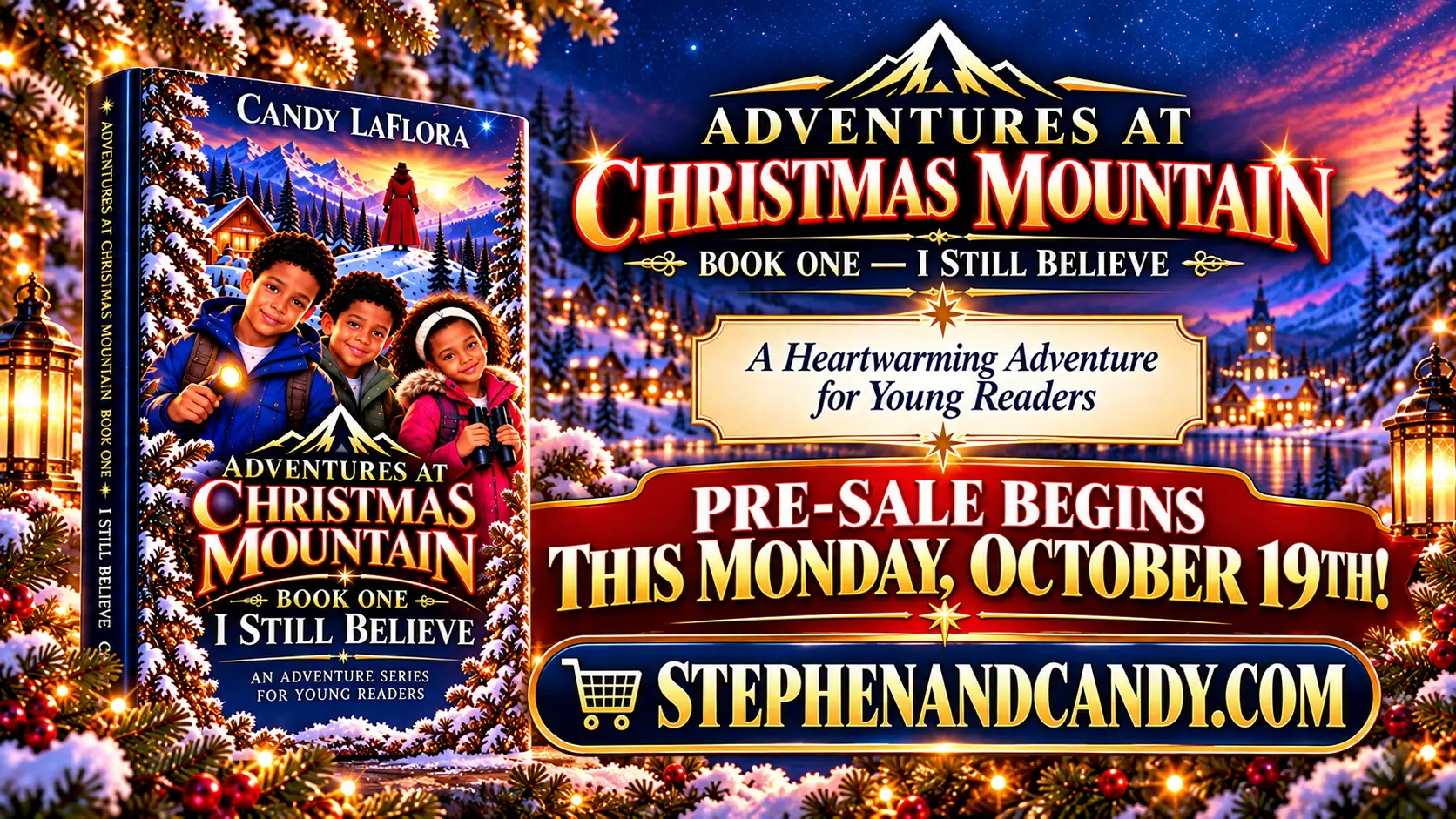 Adventures At Christmas Mountain, Book One — I Still Believe. Pre-sale begins this Monday, October 19th.